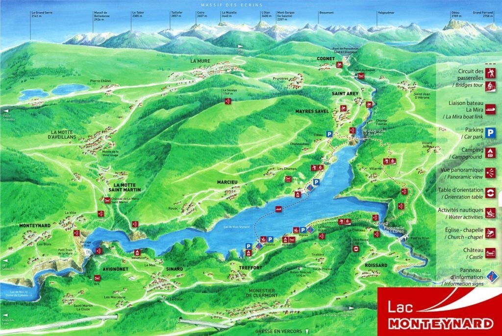 Carte Lac de Monteynard-Avignonet