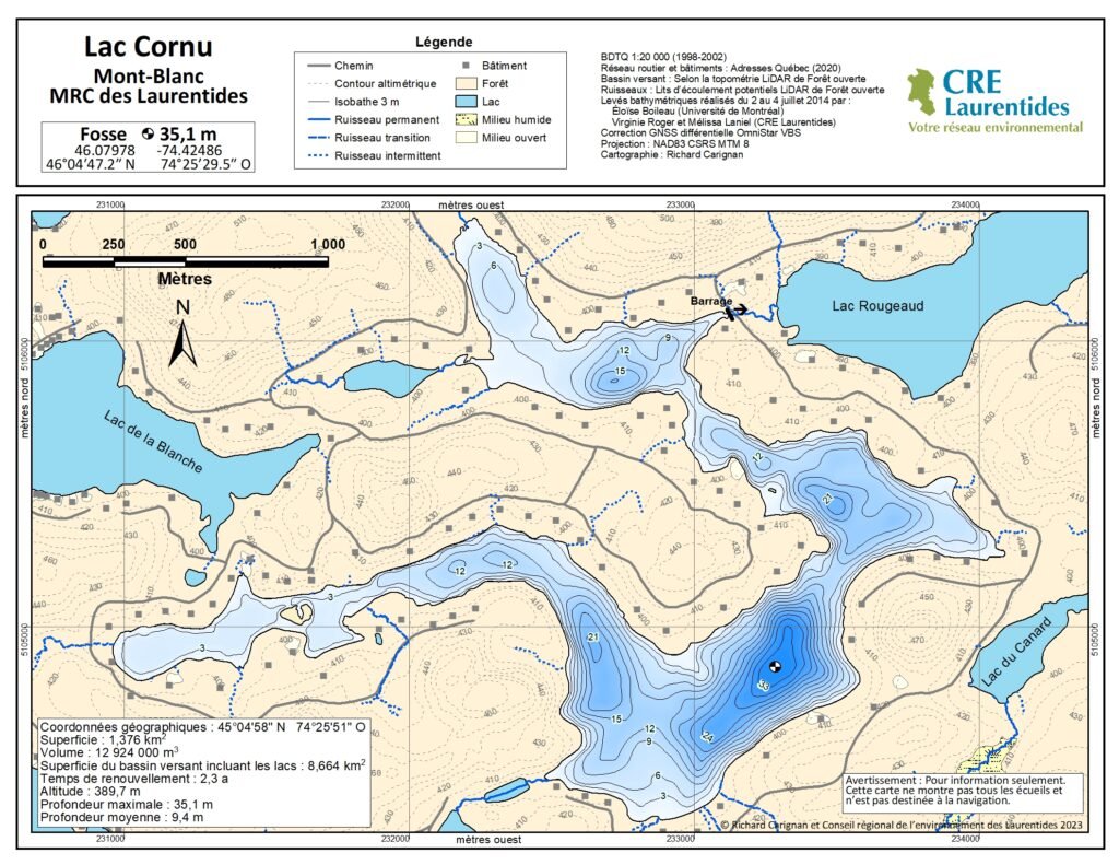 carte Lac Cornu