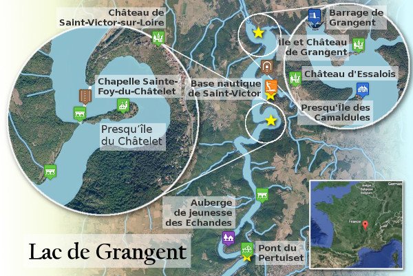 carte Lac de Grangent