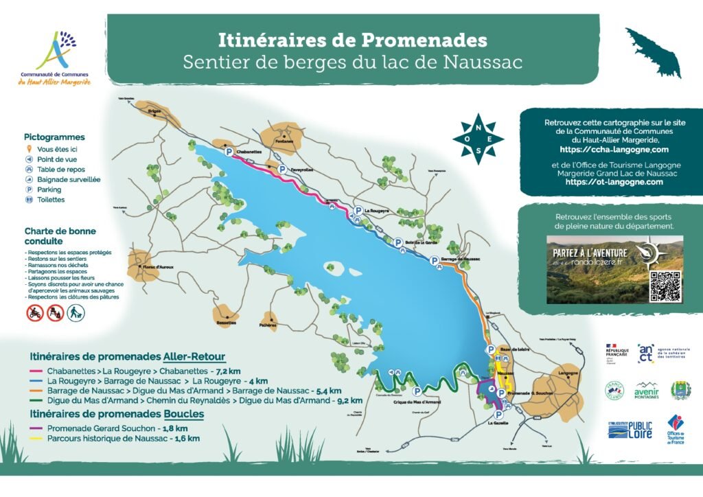 carte Lac de Naussac
