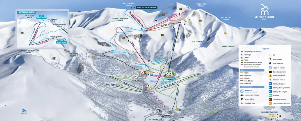 Plan des piste Le Mont Dore