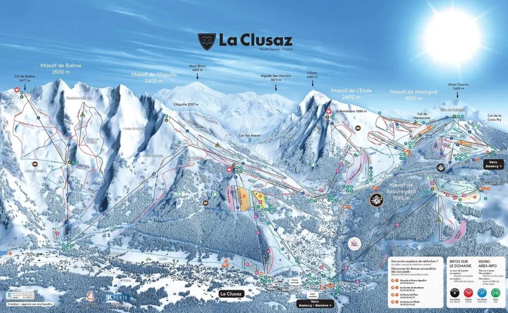 Plan des pistes La Clusaz
